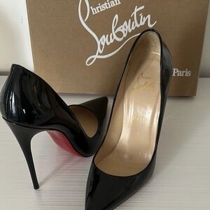 NEW Christian Louboutin So Kate 120 Pointed Toe Stiletto Heels Pumps Black 39